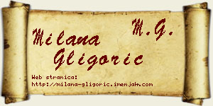 Milana Gligorić vizit kartica